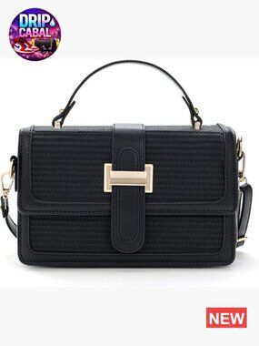 Summer Straw Crossbody Bag for Women - Woven PU Leather Handbag Small Shoulder